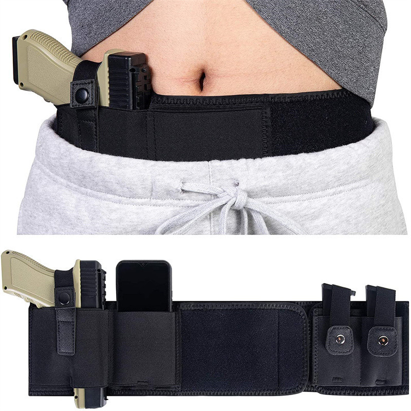 Edc Carry Gun - Bauchband-Pistolenholster, verdecktes Tragen, Taillenband, Pistolenholster, Tasche,