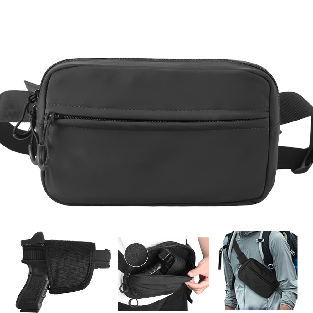 Edc Carry Gun - Taktische Umhängetasche, Pistolen-Hüfttasche, verdecktes Pistolenträger-Holster, EDC-Gürteltasche